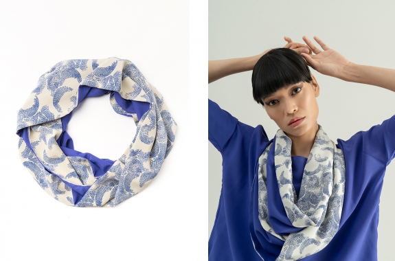 Silk scarf LOUISA - Cosmo
